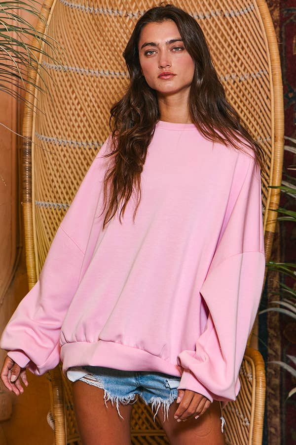 Poppy Oversized Super Soft Scuba Sweatshirt