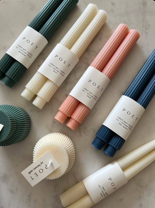 Ribbed Taper Candles