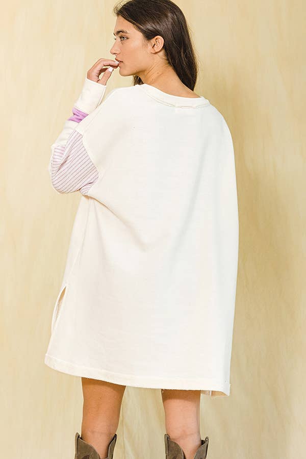 Iris French Terry Knit Tunic Dress