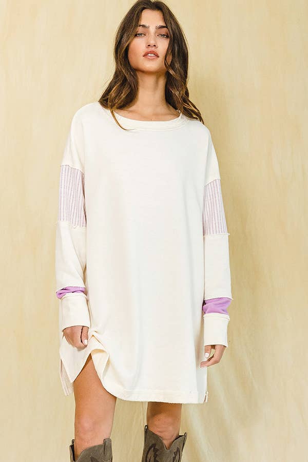 Iris French Terry Knit Tunic Dress