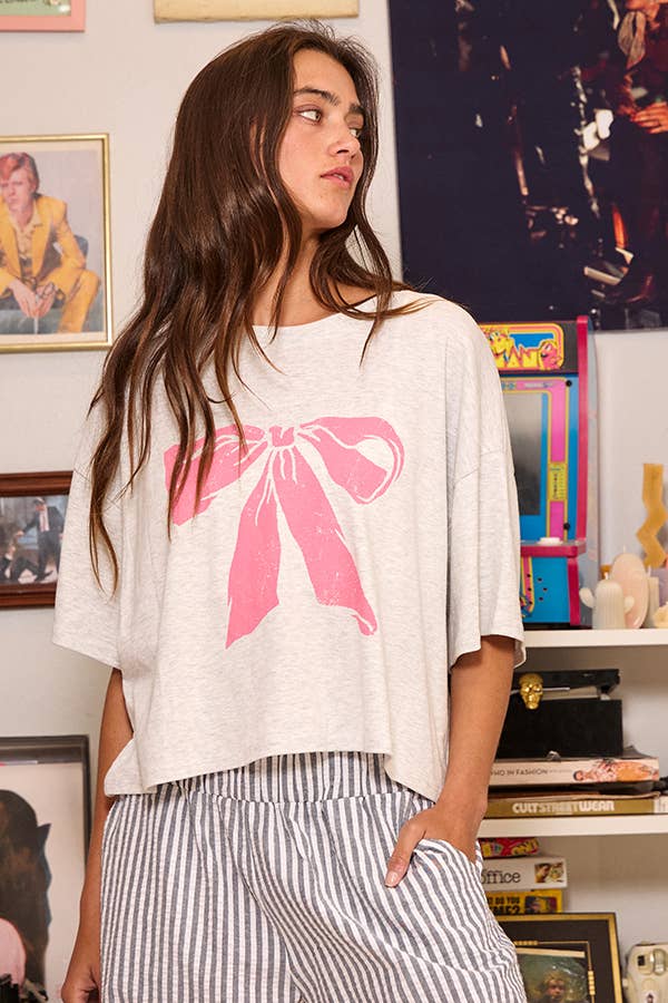 Colette Graphic Jersey Boxy Crop Top