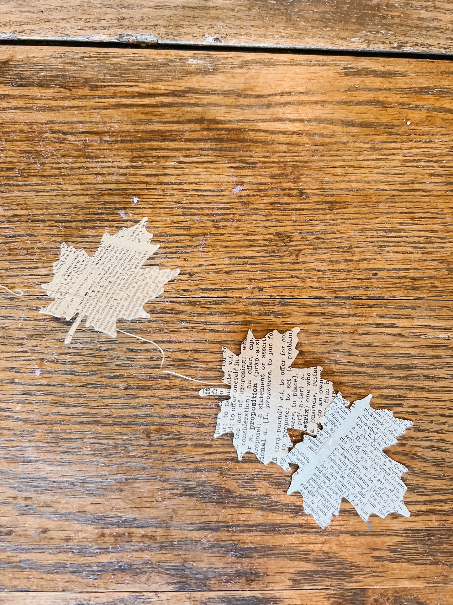 Vintage Paper Leaves