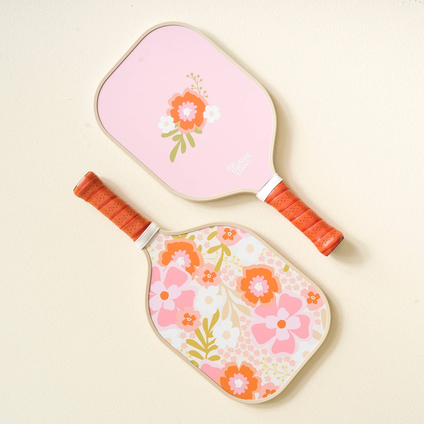 Pickleball Paddle-Beyond Blooms Pink Orange