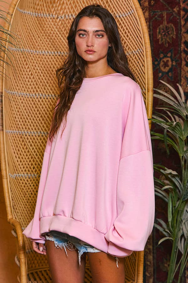 Poppy Oversized Super Soft Scuba Sweatshirt