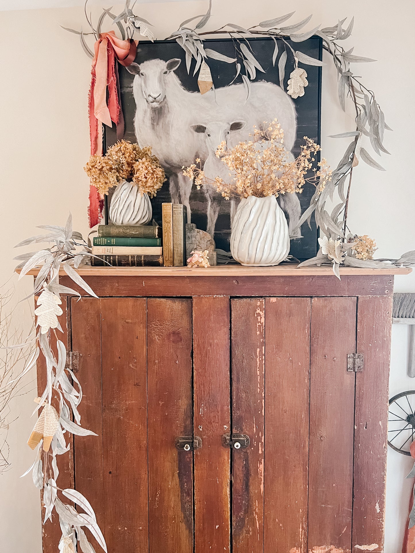 Vintage Paper Leaves