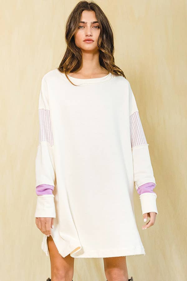 Iris French Terry Knit Tunic Dress