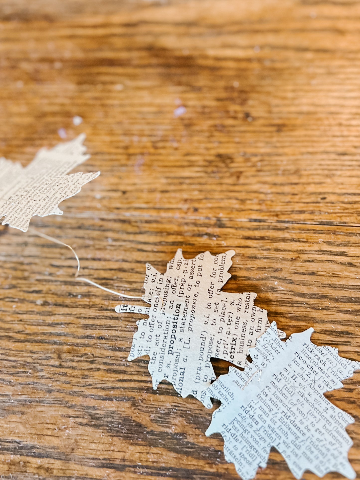 Vintage Paper Leaves