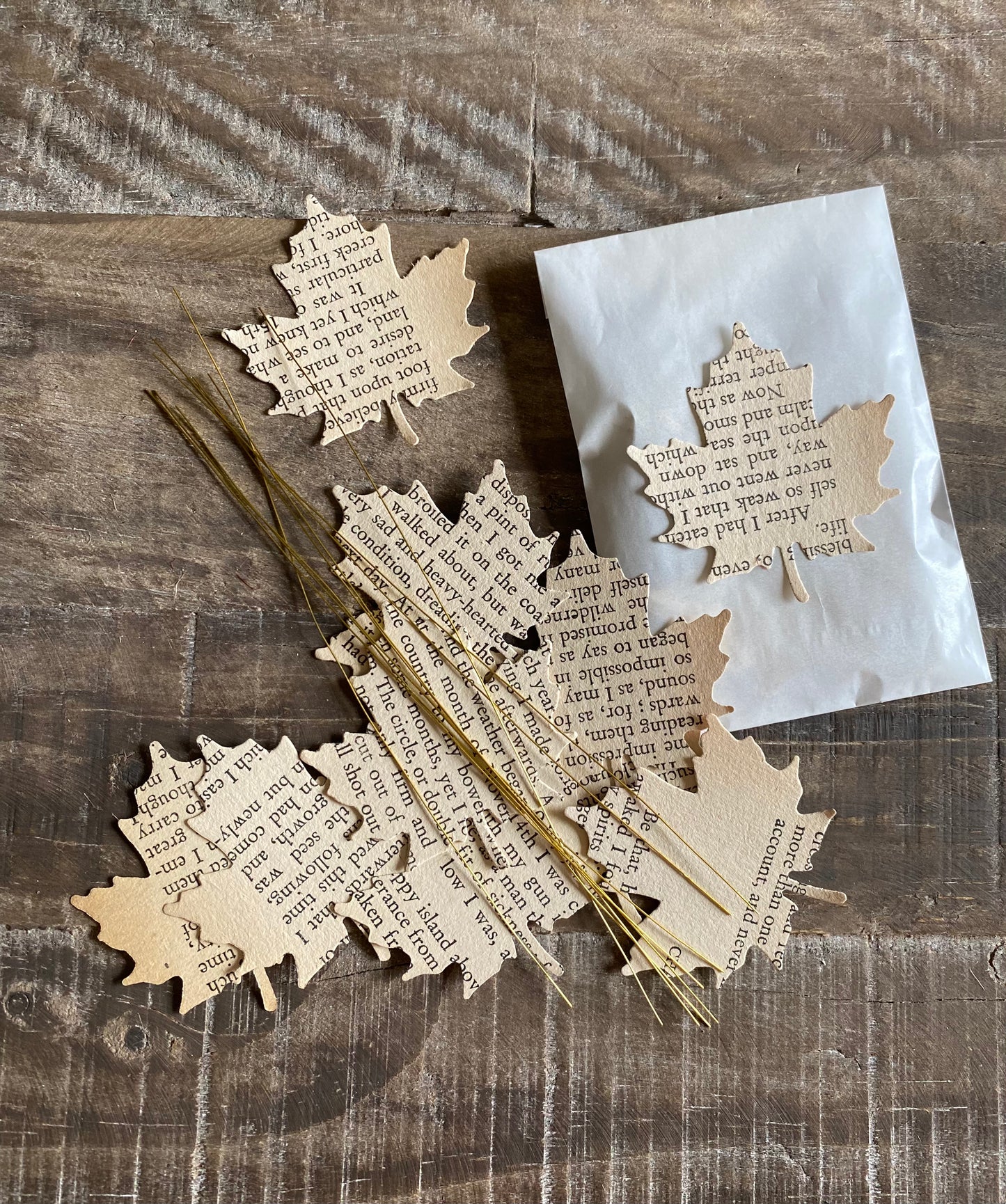 Vintage Paper Leaves