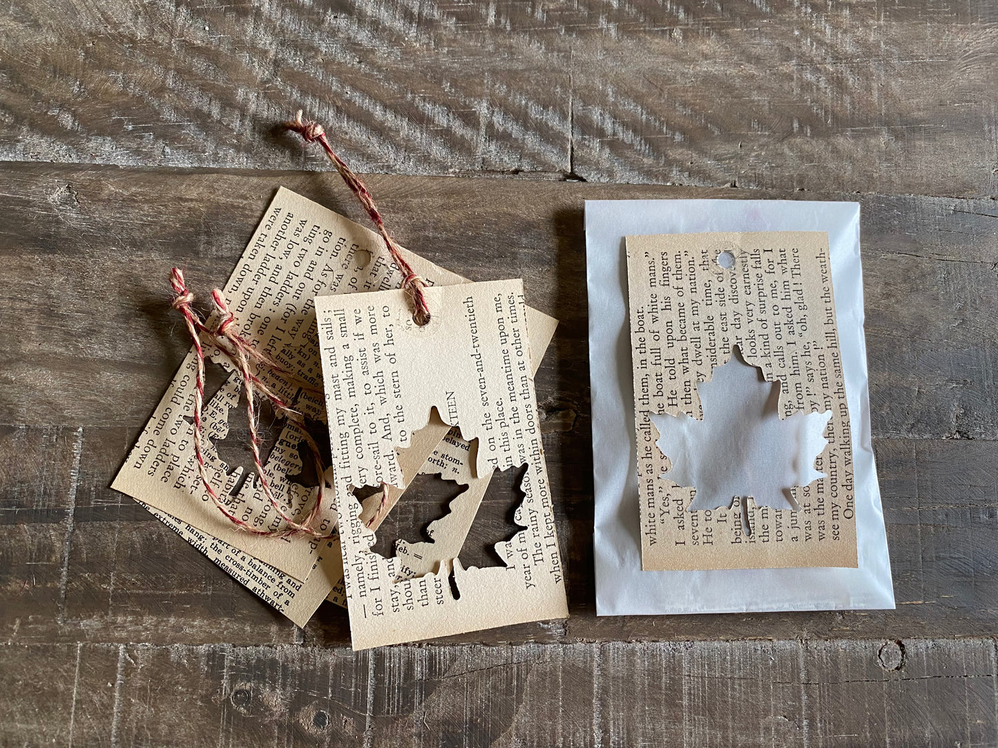 Vintage Paper Leaves