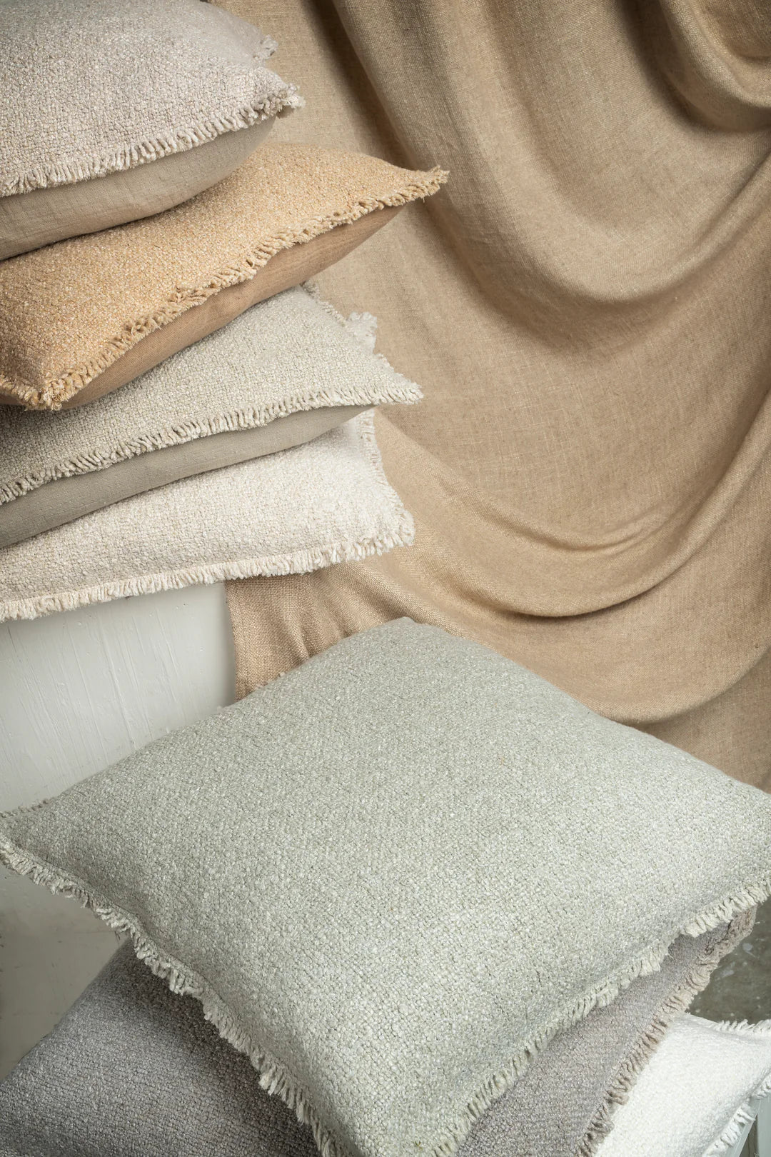 Fringed Boucle Pillow