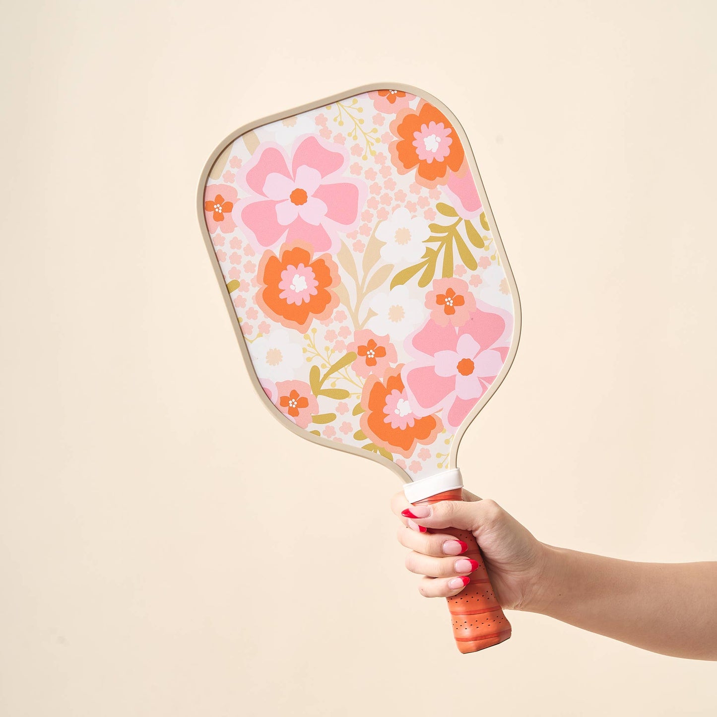 Pickleball Paddle-Beyond Blooms Pink Orange