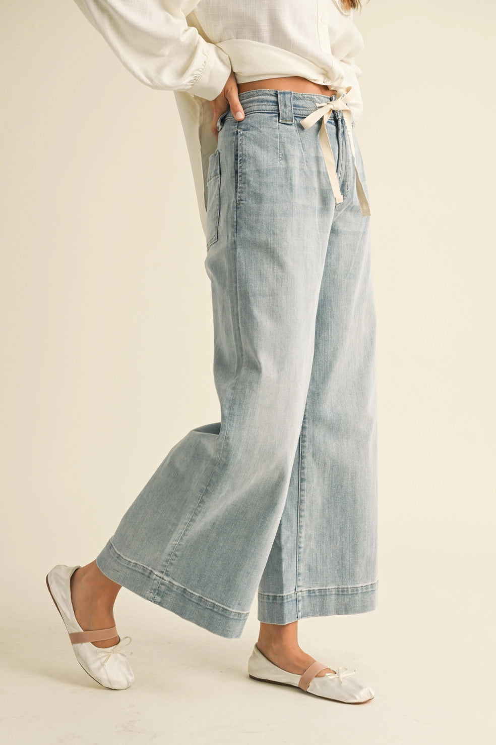 Farah Washed Denim Pants