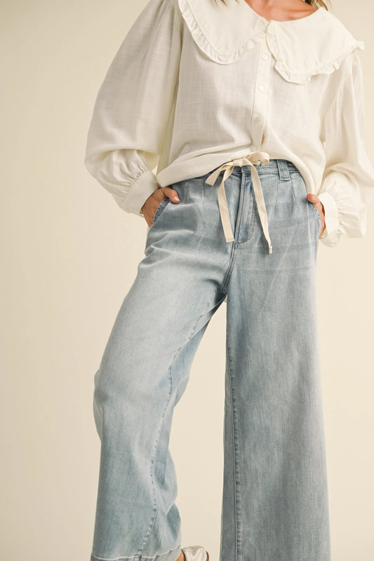 Farah Washed Denim Pants