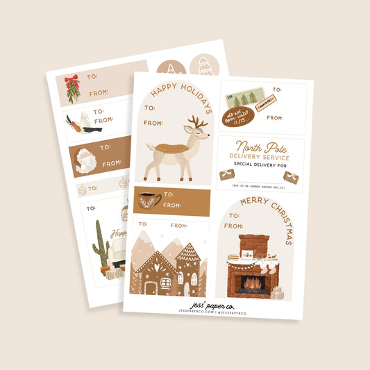 Gift Tag Sticker Sheets