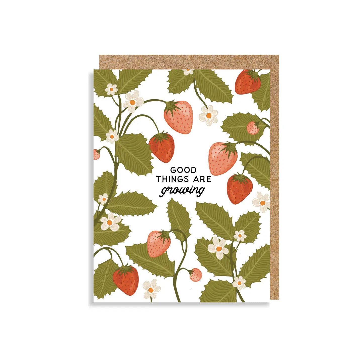 "Good Things Are Growing" Strawberry Card