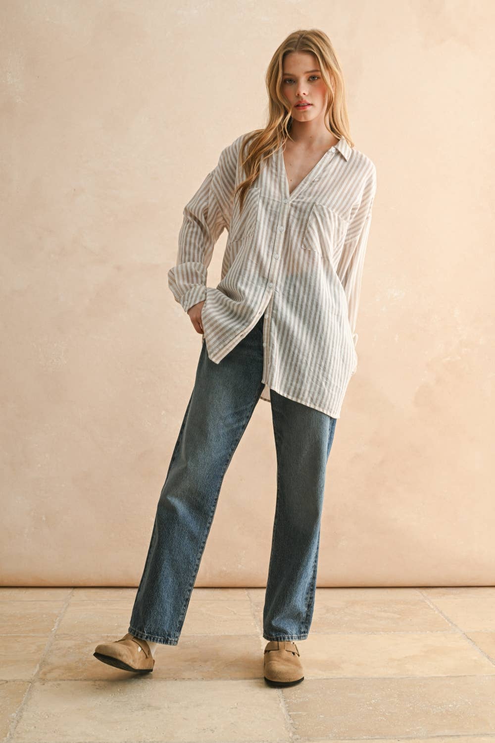 Nora Stripe Buttondown Shirt