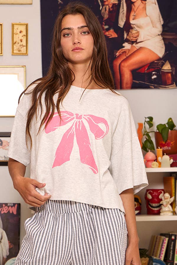 Colette Graphic Jersey Boxy Crop Top