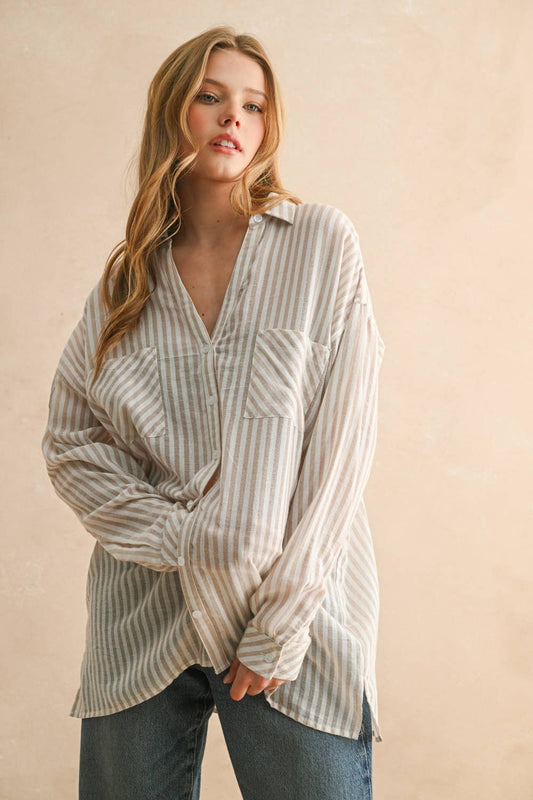 Nora Stripe Buttondown Shirt