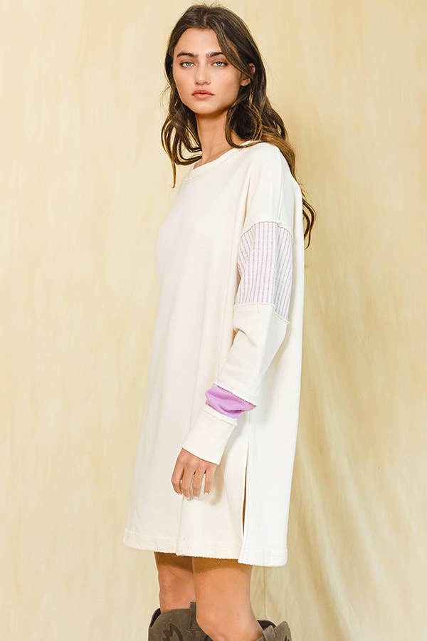 Iris French Terry Knit Tunic Dress