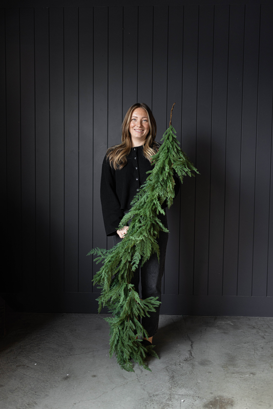 Norfolk & Cypress Mix Real Touch Faux Chrismas Garland 6ft