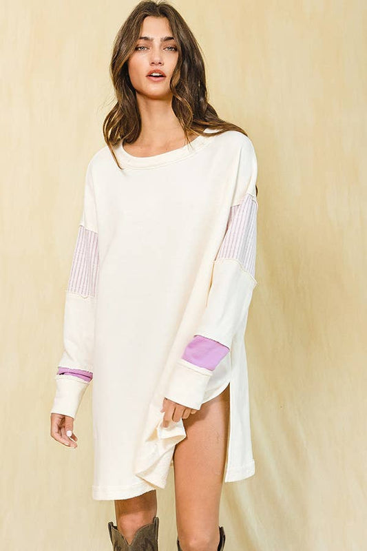 Iris French Terry Knit Tunic Dress