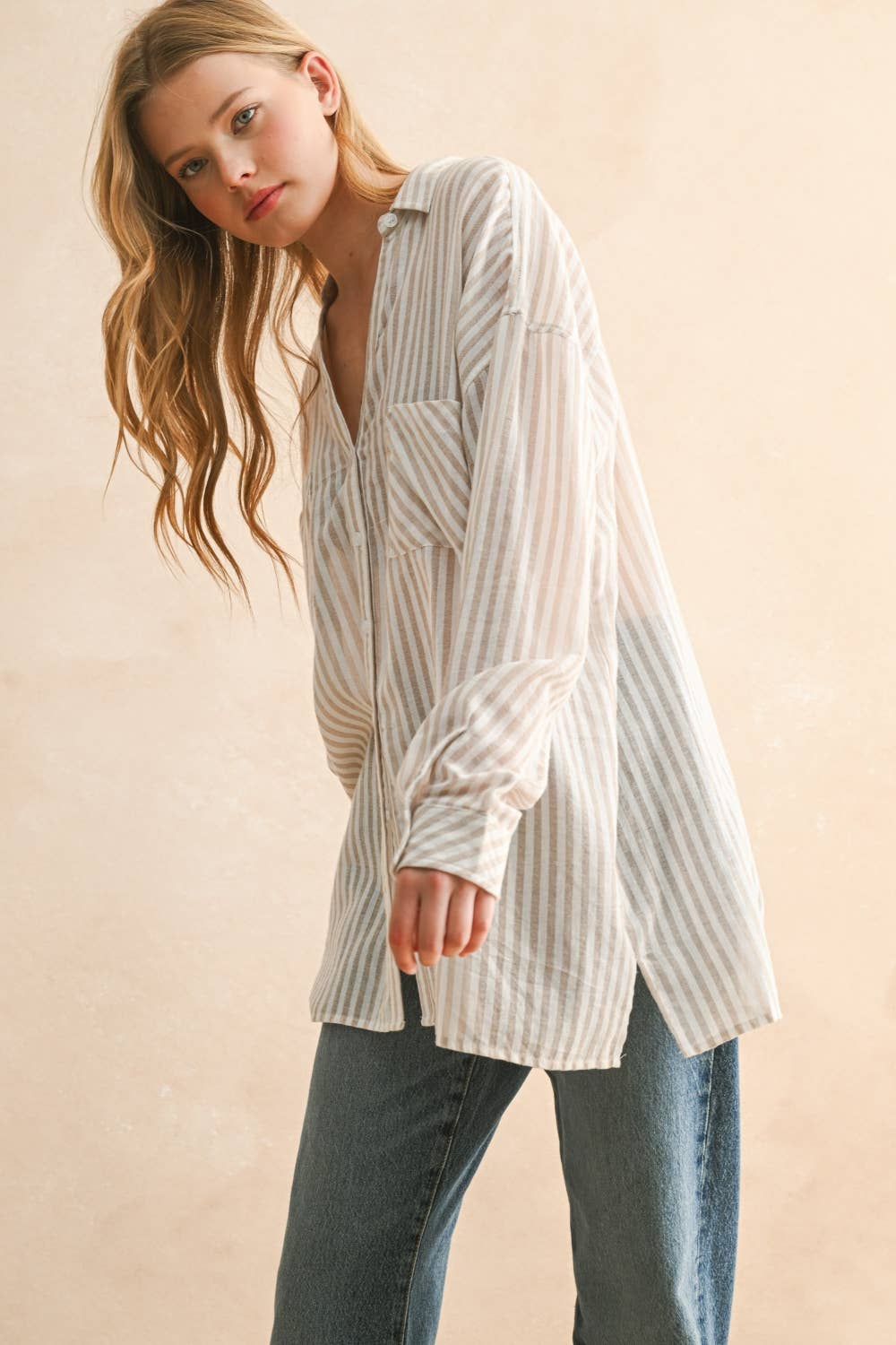 Nora Stripe Buttondown Shirt