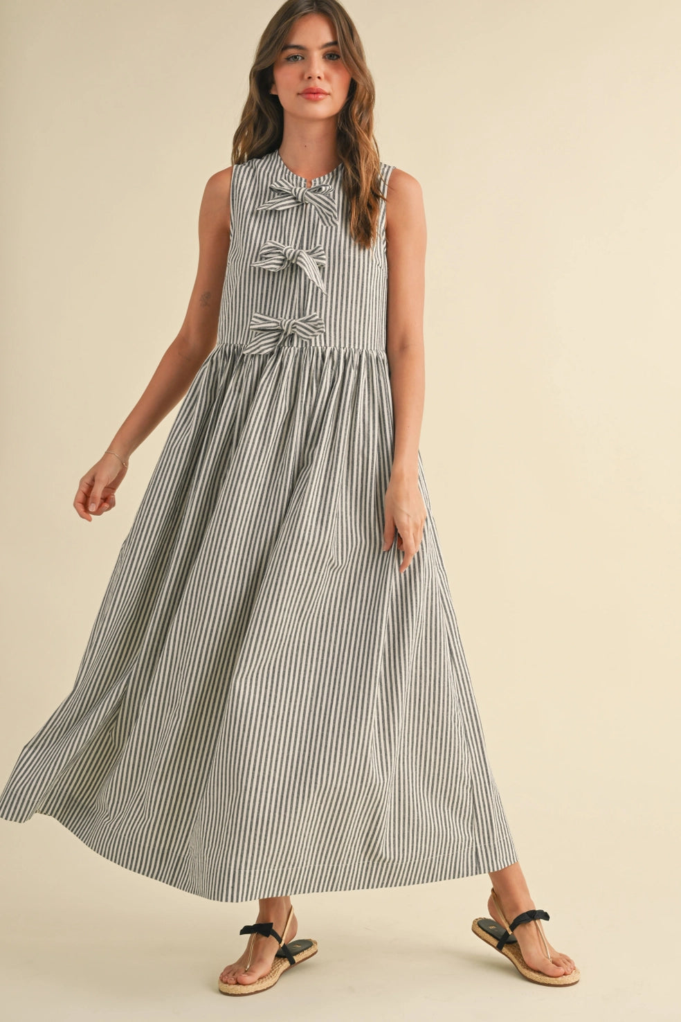 Lizzie Striped Bow Dress